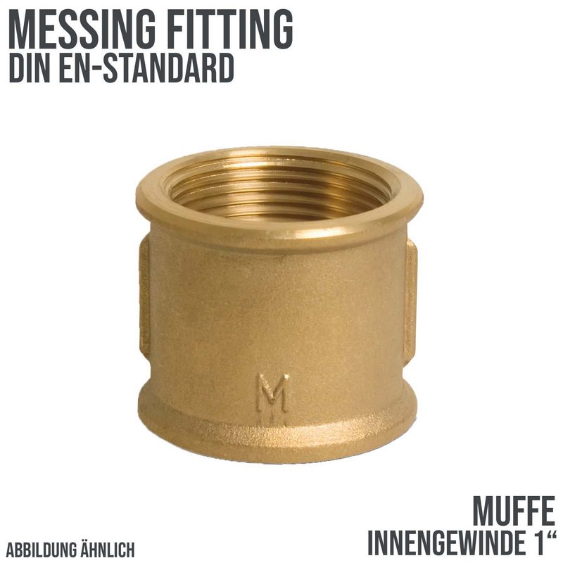 1" Muffe Nr. 270 Innen x Innengewinde IG Messing Fittings PN 30 bar