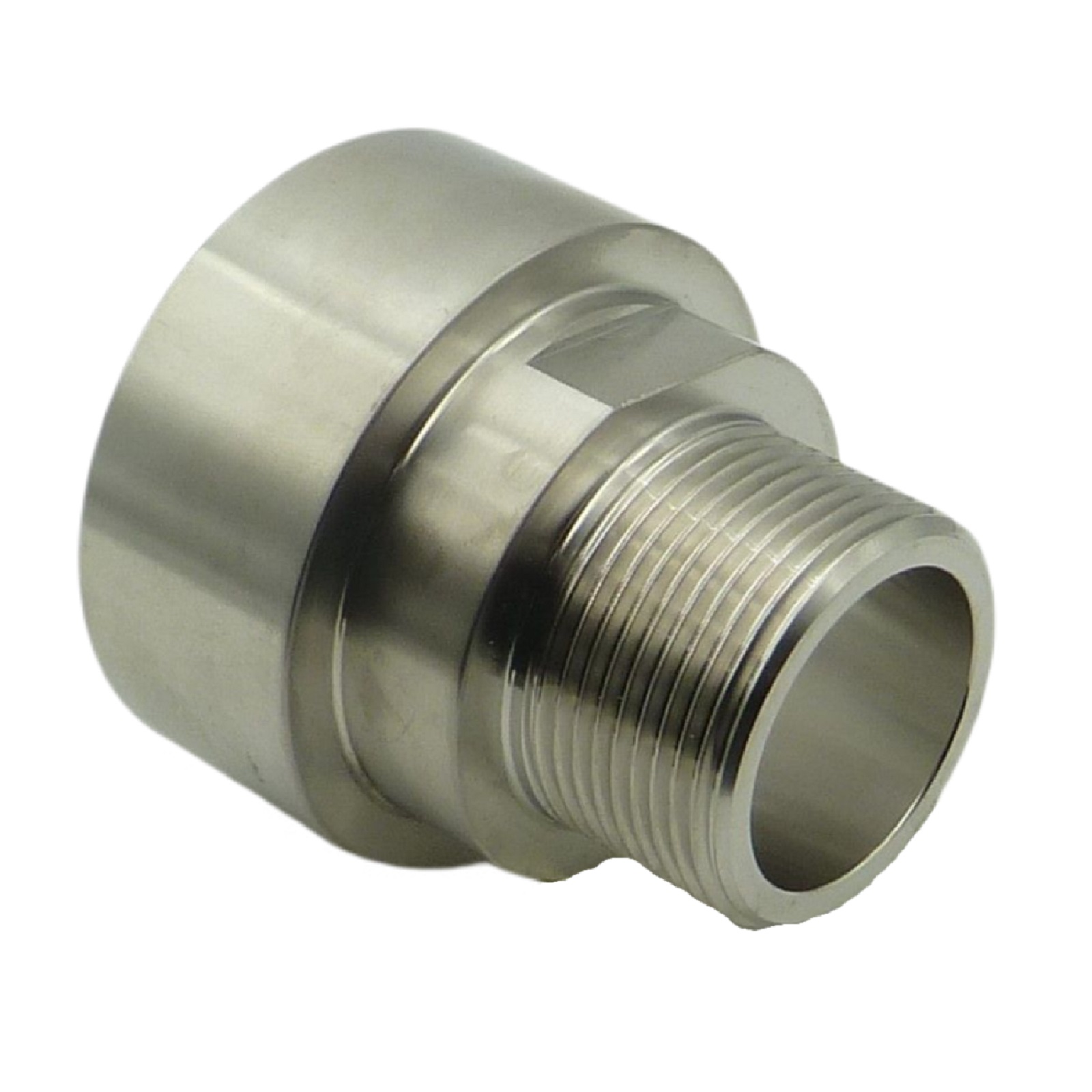 S60 x 6 IBC Adapter mit Außengewinde AG 3" Edelstahl AISI 316 Container Fass Tank Zubehör PN16 bar