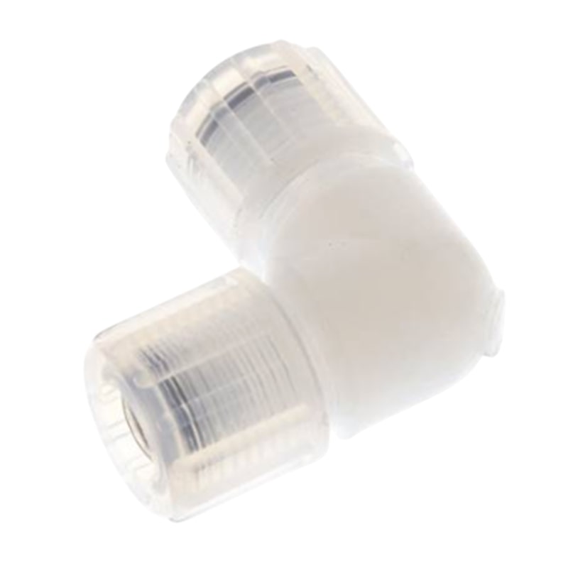 10 x 8 mm Winkel 90° Kupplung PFA Verschraubung Verbinder PA PP Schlauch FDA - PN 10 bar