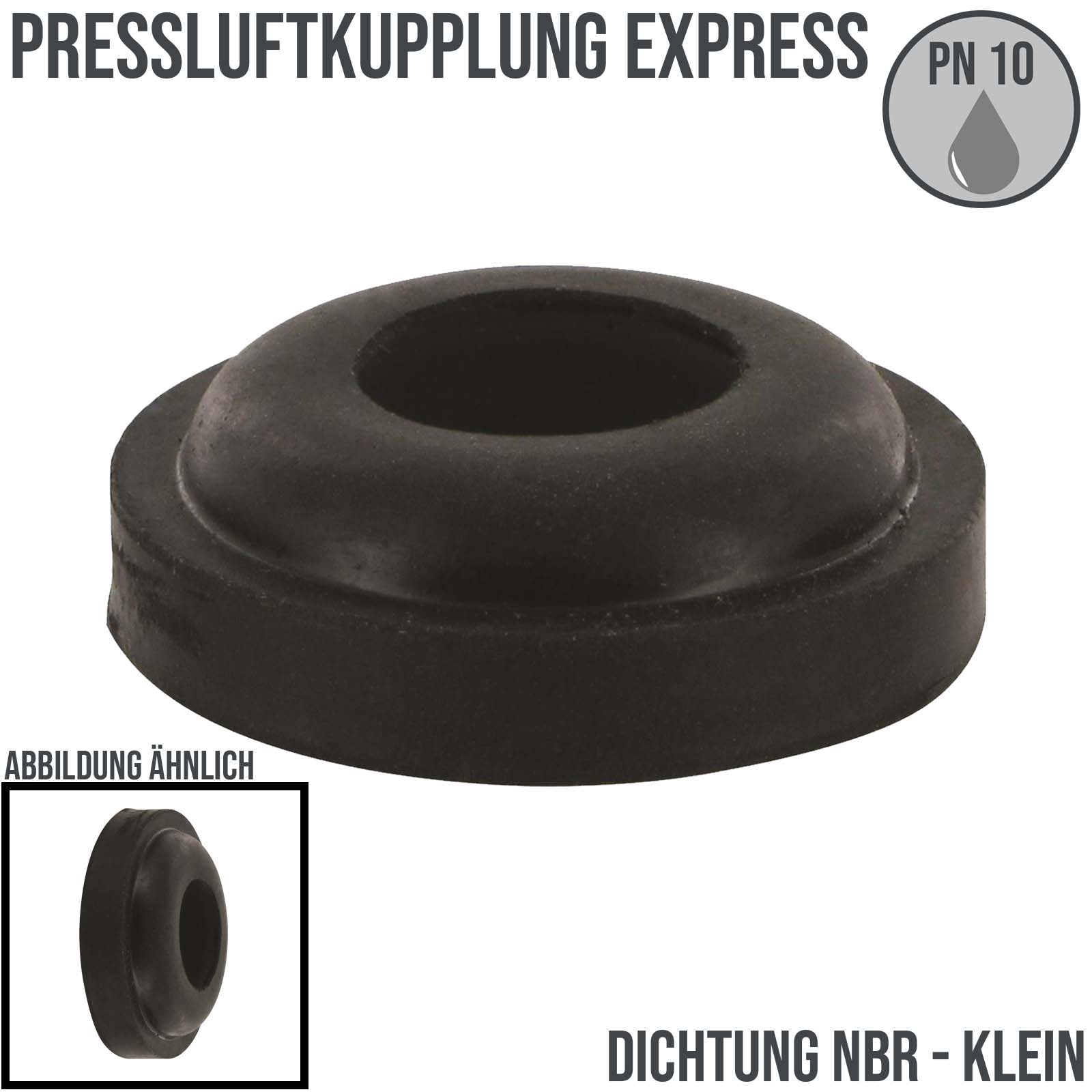 Dichtung Universal klein Pressluft Klauen Kupplung Express NBR schwarz