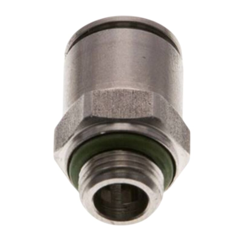 12 mm x 1/2" Pneumatik Schnell Steck Verbinder IQS Edelstahl VA 1.4404 Außengewinde zylindrisch - PN 10 bar