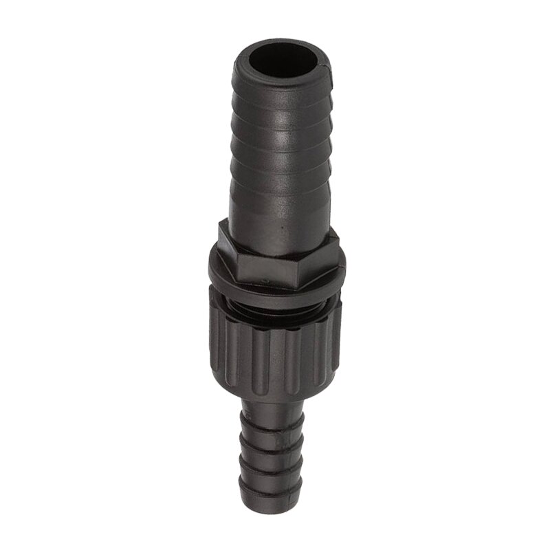 16 x 9 mm Schlauch Verschraubung reduziert 2-fach Stutzen Tülle Pool Teich Garten PP schwarz - PN 6 bar