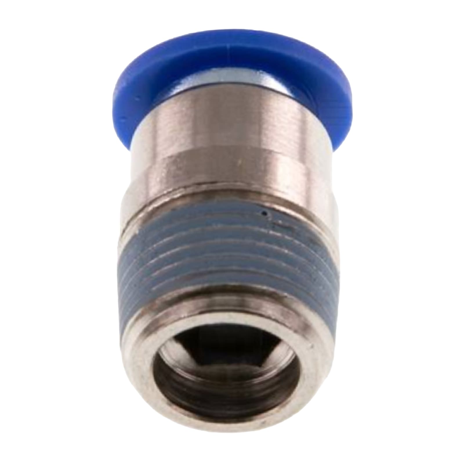 12 mm x 1/2" Pneumatik Schnell Steck Verbinder rund IQS Außengewinde konisch - PN 20 bar