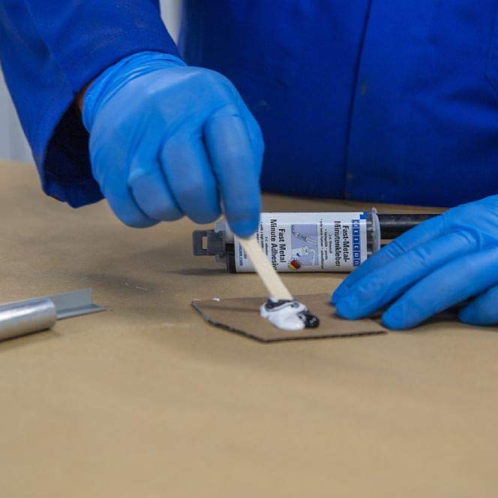 Epoxyd Fast Metall Minuten Kleber Reparatur Harz SET 24 ml - grau