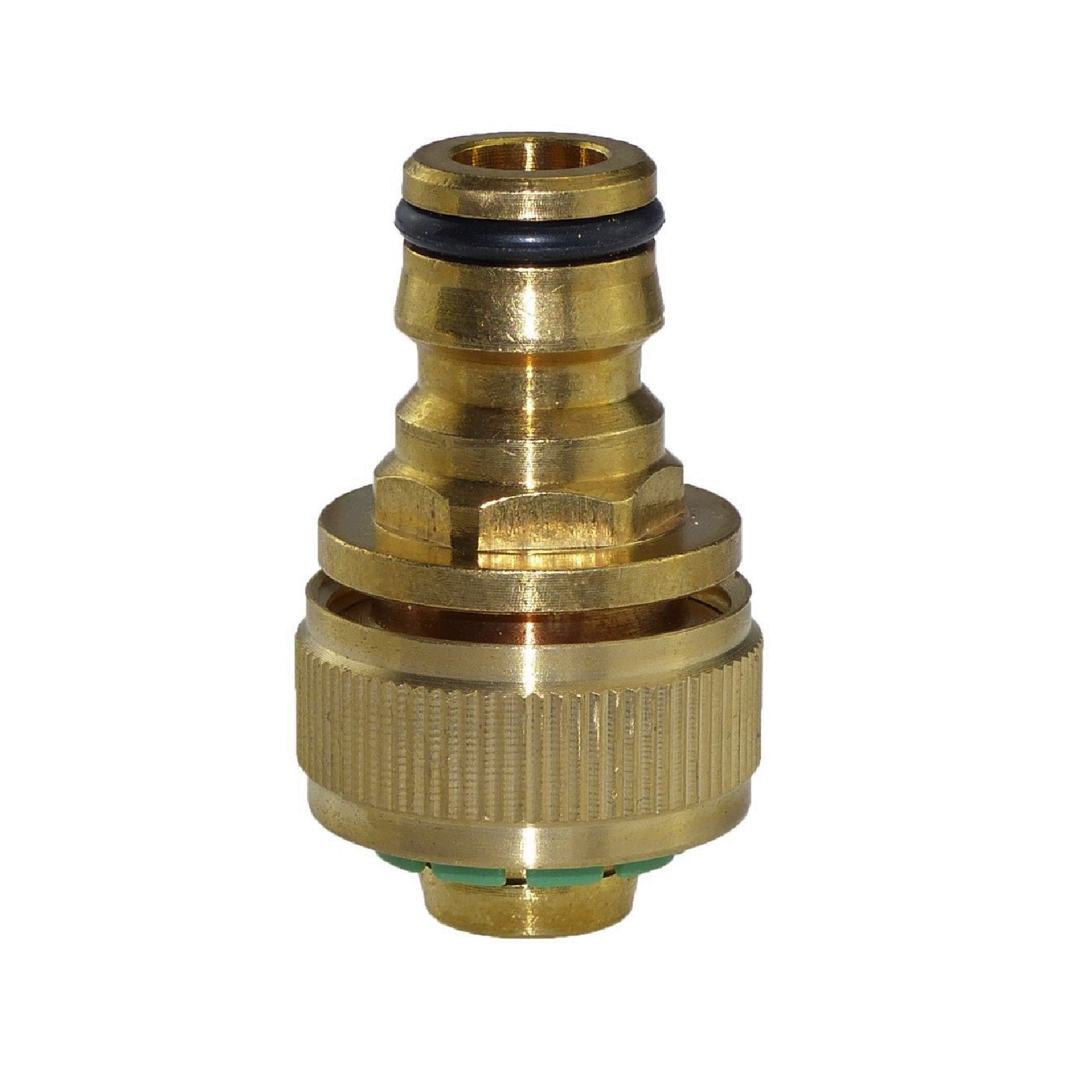 3/4" - 19 mm Schlauchanschluss Stecker Click-System Quick Connect Schlauchstück Messing (Gardena kompatibel)