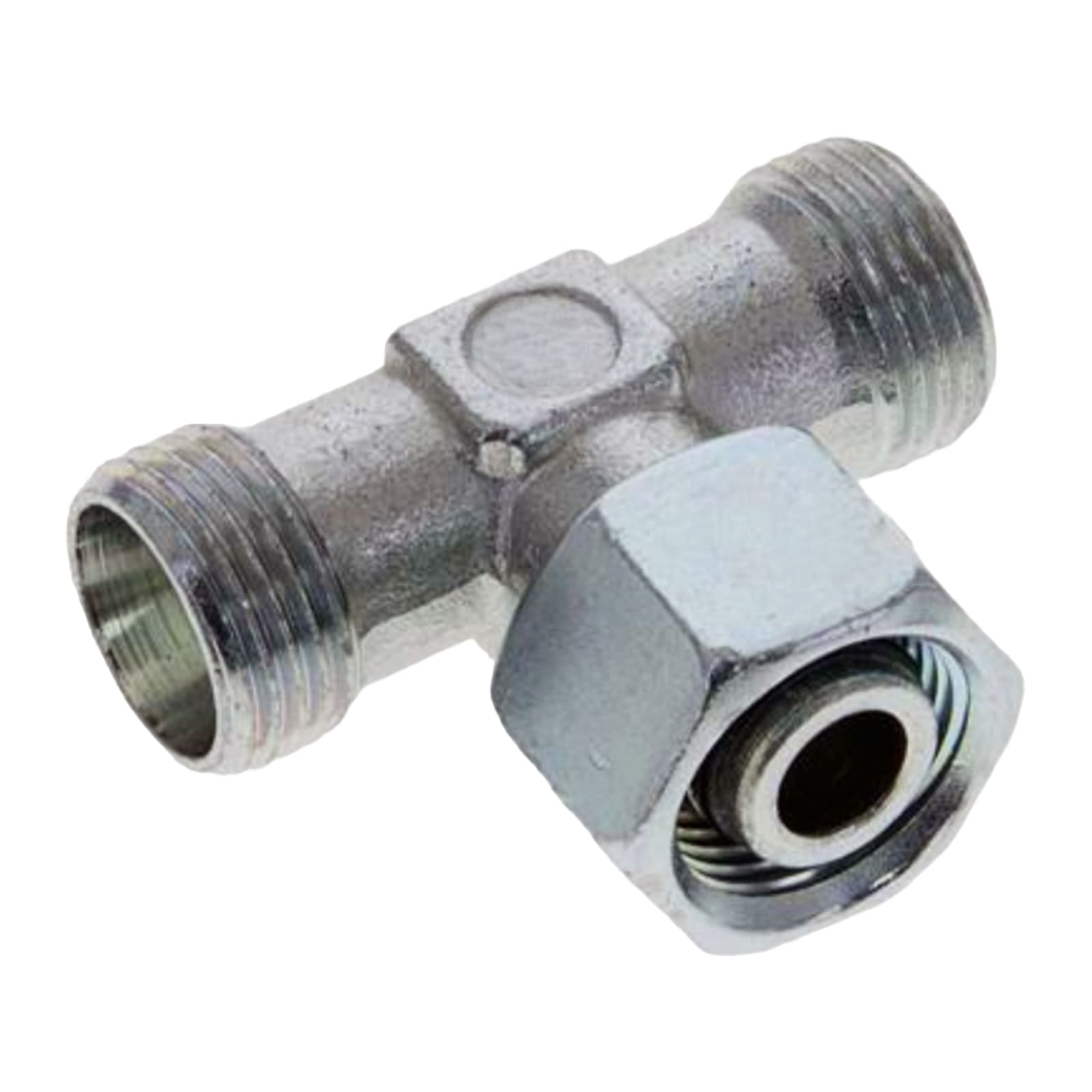 8 L Schneidring Verschraubung einstellbares T-Stück 90° M 14 x 1,5 AG x IG ohne Mutter / Schneidring - PN 315 bar