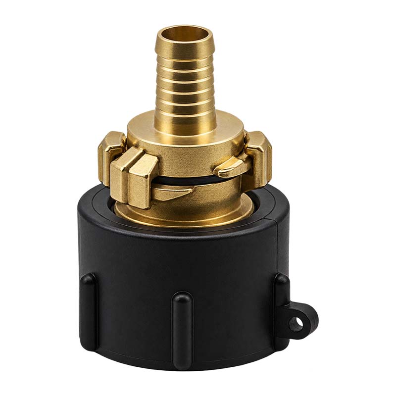 S60 x 6 IBC Adapter auf Schnellanschluss + Kupplung 3/4" 19 mm Container Tank Zubehör (GEKA kompatibel)