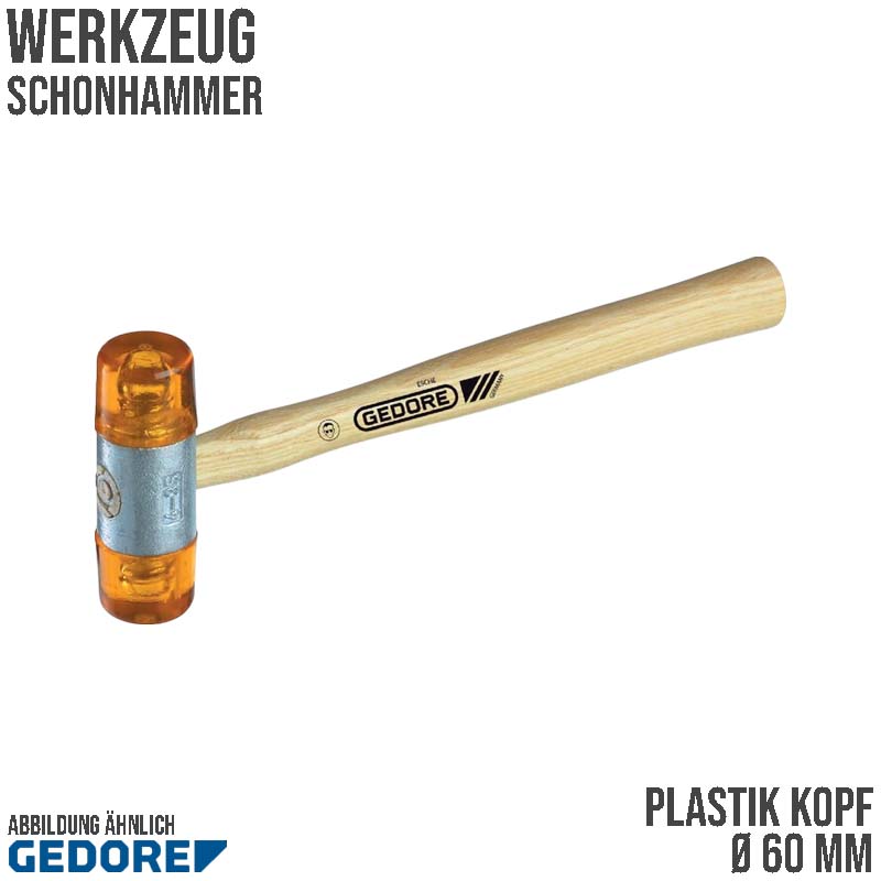 60 mm Plastik Schonhammer Cellulose-Acetat Esche Stiel