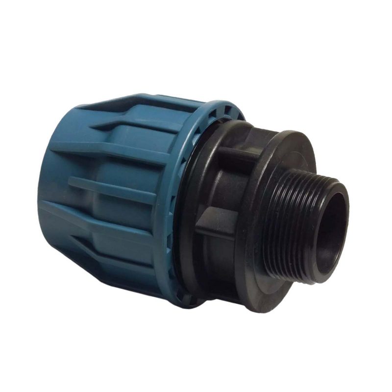 110 mm x 4" PE PP Fitting Klemm Verbinder Verschraubung Muffe Rohr Kupplung x AG DVGW - PN 16 bar