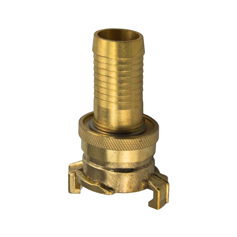 1 1/4" 32 mm Messing Schlauch Schnell Kupplung Tülle mit Kontermutter (GEKA kompatibel) - PN 25 bar