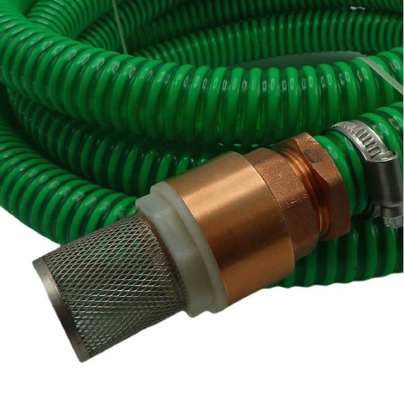 25 mm 1" Zoll Ansaug Saug Schlauch Pumpen Garnitur 1" vario Anschluss grün - 8 m
