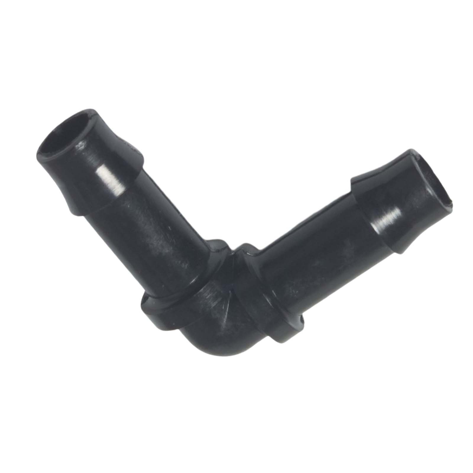 13 mm PA Nylon Winkel 90° Schlauch Verbinder Stutzen Doppel Tülle Kupplung Fitting WF schwarz PN 10 bar