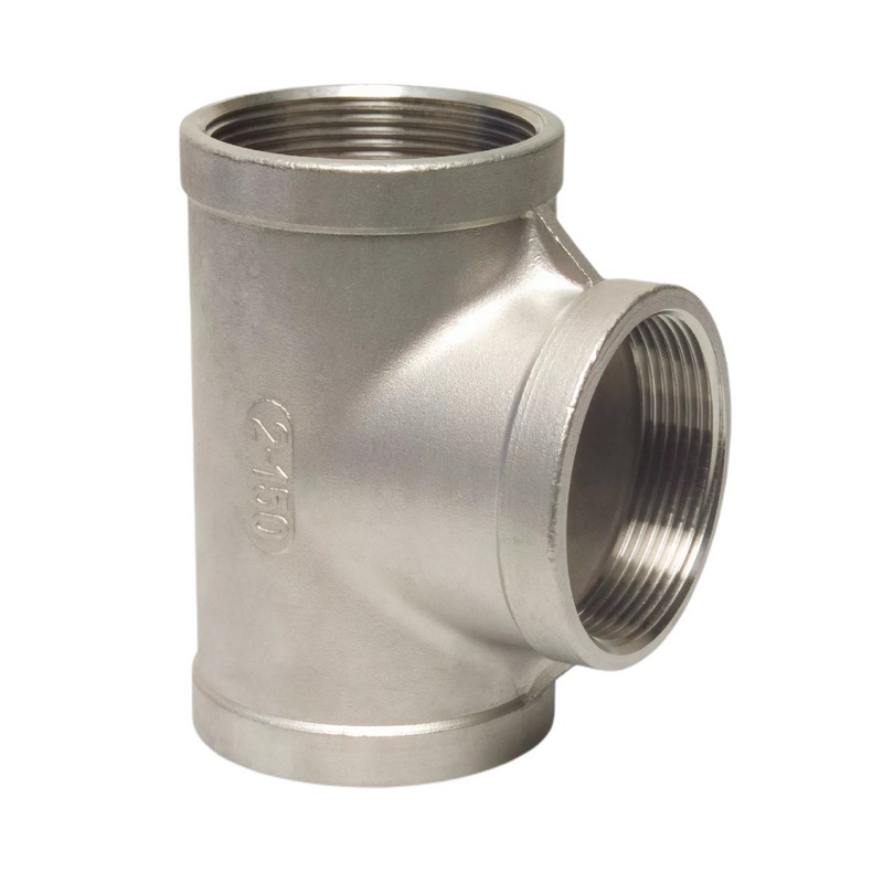 4" Edelstahl Fitting V4A AISI 316 Nr. 130 - T-Stück 90° Innengewinde IG - PN 16 bar