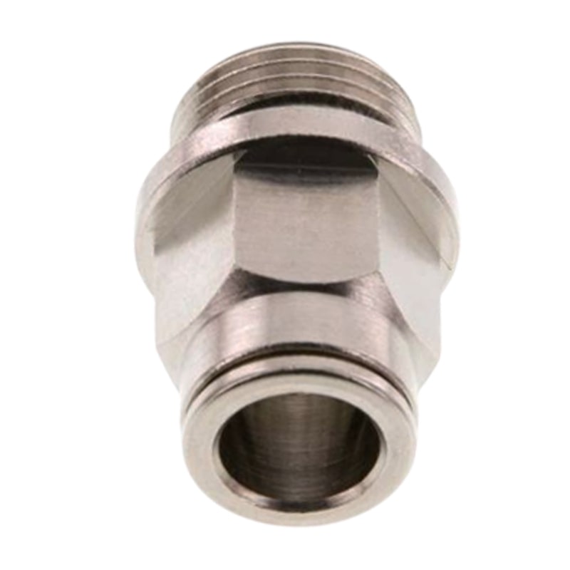 4 mm x 1/4" Pneumatik Schnell Steck Verbinder IQS MSV Messing Außengewinde zylindrisch - PN 16 bar