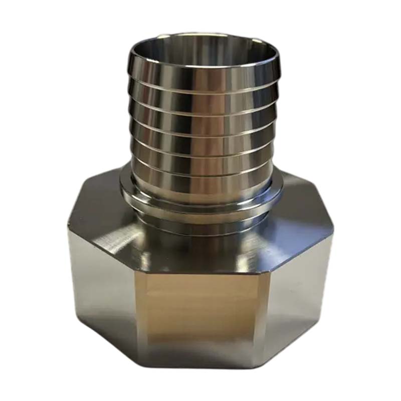 S60 x 6 IBC Adapter Schlauchtülle 38 mm 1 1/2" Sicherungsbund Edelstahl AISI 316 Container PN 16 bar