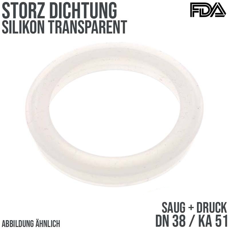 Dichtung STORZ DN 38 KA 51 Kupplung (Saug/Druck) Silikon transparent FDA