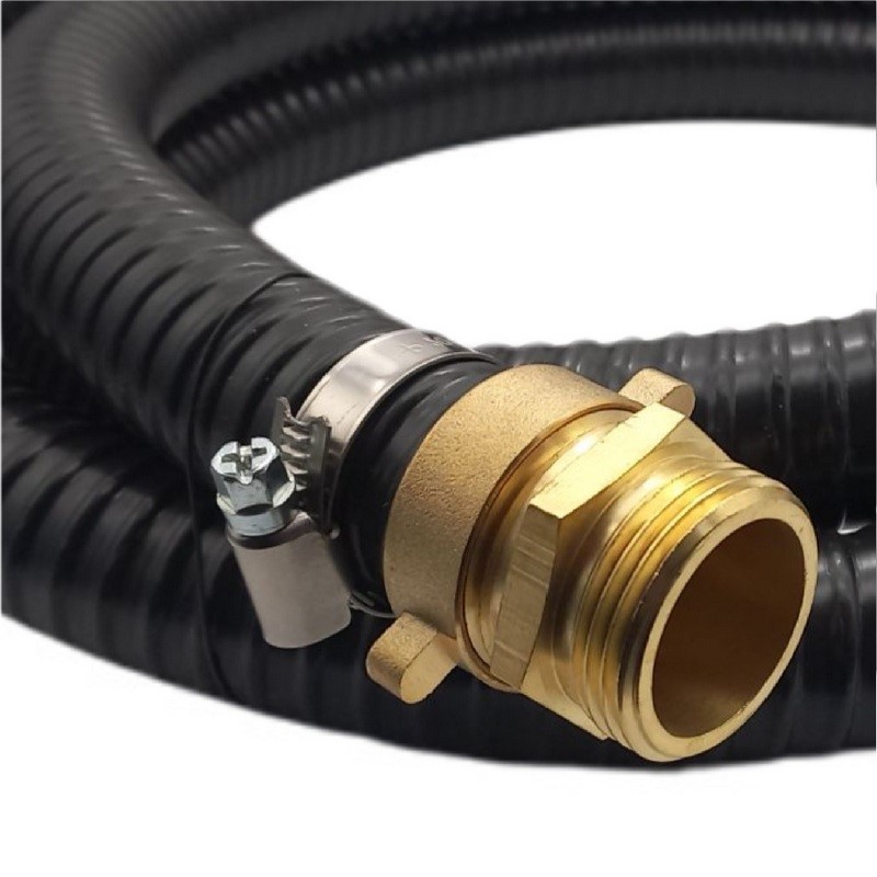 32 mm 1 1/4" Zoll Ansaug Saug Schlauch Pumpen Garnitur vario Anschluss schwarz - 2 m
