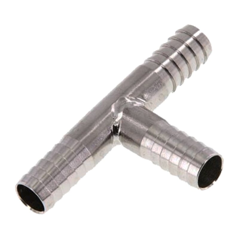 6 mm - 1/4" Zoll T-Stück Schlauch Verbinder Verteiler Tülle Kupplung Reparatur Edelstahl VA 1.4301