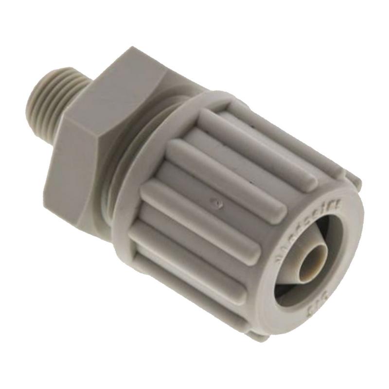 10 x 4 mm x 1/8" Kupplung Außengewinde TX Fitting Gewebe Schlauch Verbinder FDA PP beige - PN 10 bar