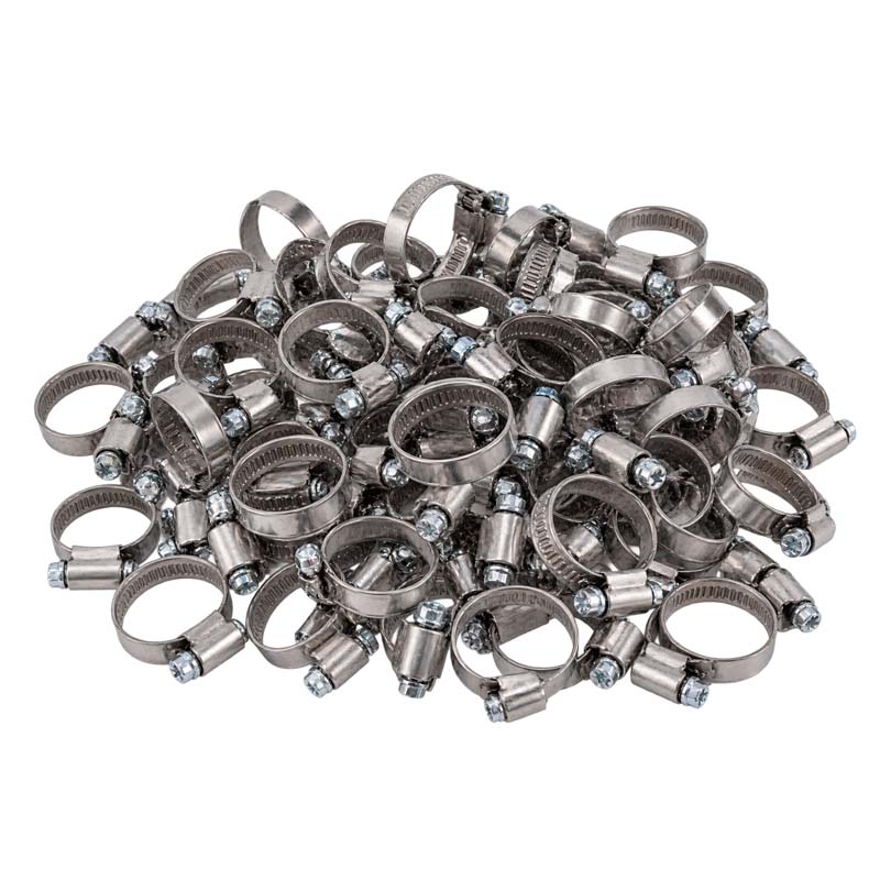 32 - 50 mm Schlauchschelle W2 Edelstahl AISI 430 Rohr Gewinde Schelle (Band 12 mm) - 50 Stück