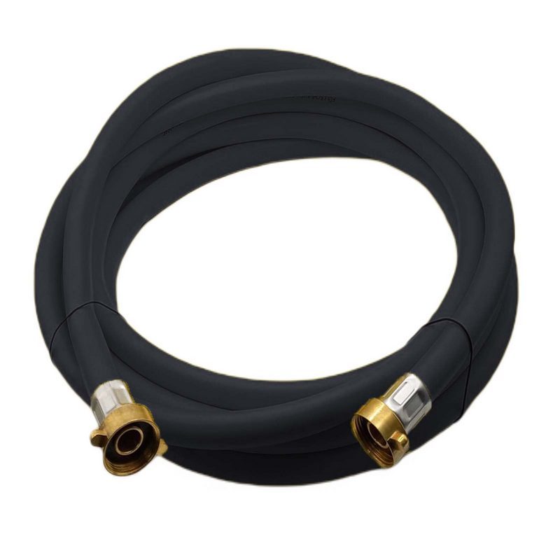 5 m Heizungs Füll Wasser Heizkörper Radiator Sanitär Schlauch schwarz - 3/4" Anschluss - PN 8 bar