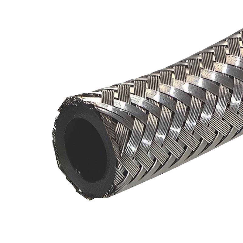 14,5 x 20,5 mm Kraftstoff Silber Benzin Öl Schlauch Edelstahl 1.4301 Draht Umflechtung NBR - PN 15 bar