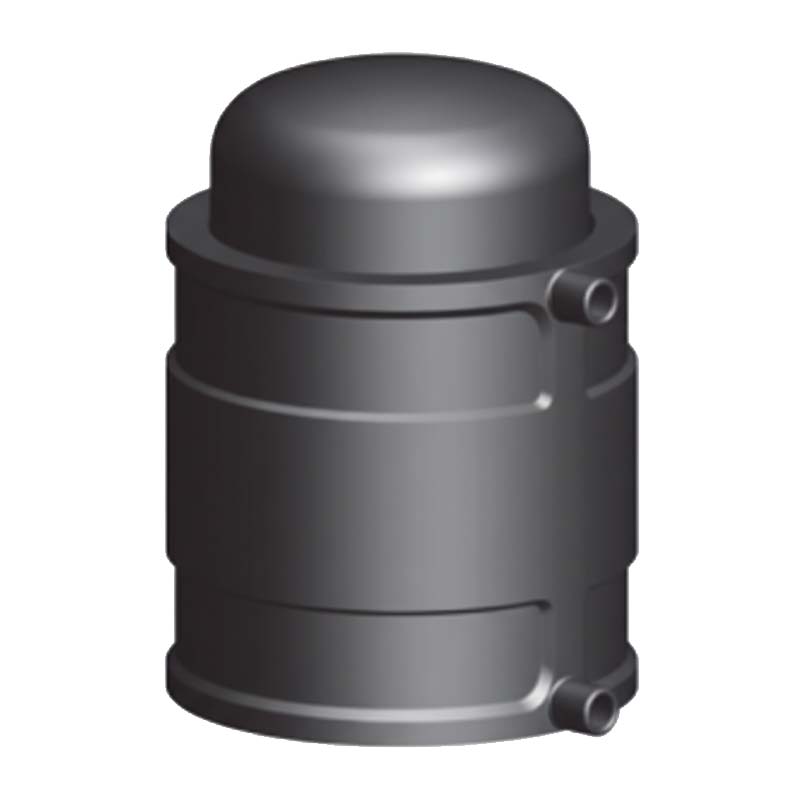 63 mm PE 100 Elektro Schweiß Fitting Kappe SDR 7,4 DVGW 24 VAC schwarz