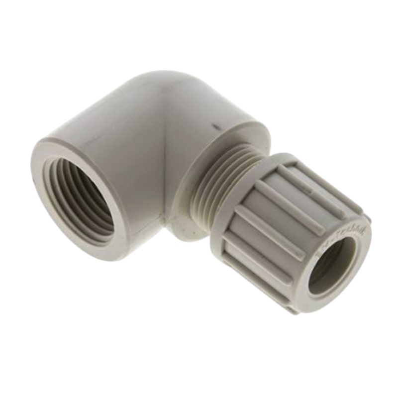 14 x 12 mm x 1/2" Winkel 90° Kupplung Innengewinde PA PP Schlauch Verbinder FDA - PN 10 bar