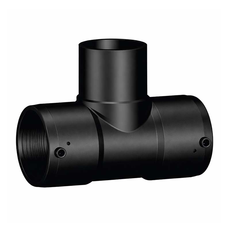 50 mm PE 100 Elektro Schweiß Fitting T-Stück 90° 2-fach Muffe x Stutzen SDR 11 DVGW 24 VAC schwarz