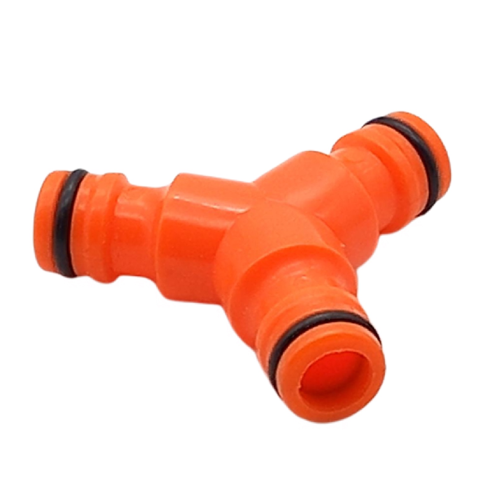 3-fach Schlauch Verteiler Verbinder Click System Quick Connect (Gardena kompatibel) - orange