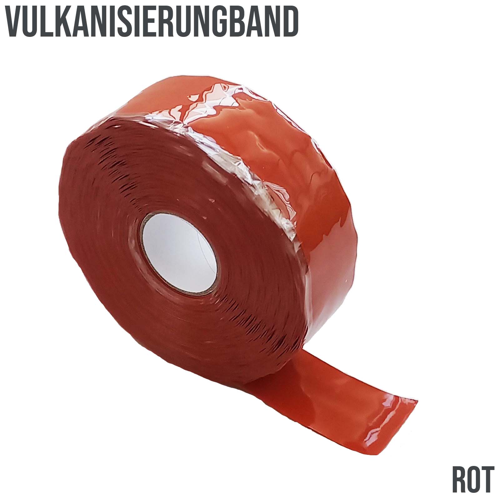 10 m Silikon Vulkanisierungs Band Tape Feuer Schutz Schlauch rot