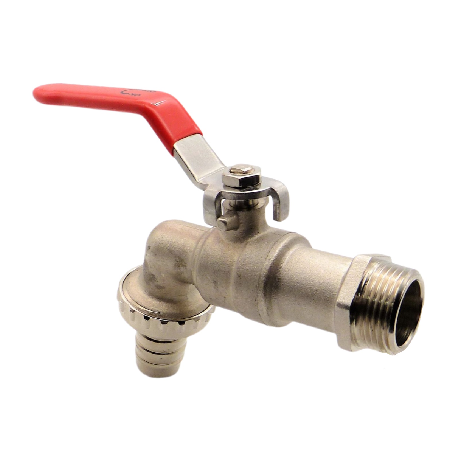 1/2" Messing Auslauf Kugel Wasser Hahn Ventil Aussengewinde Tülle 12mm - PN 10 bar