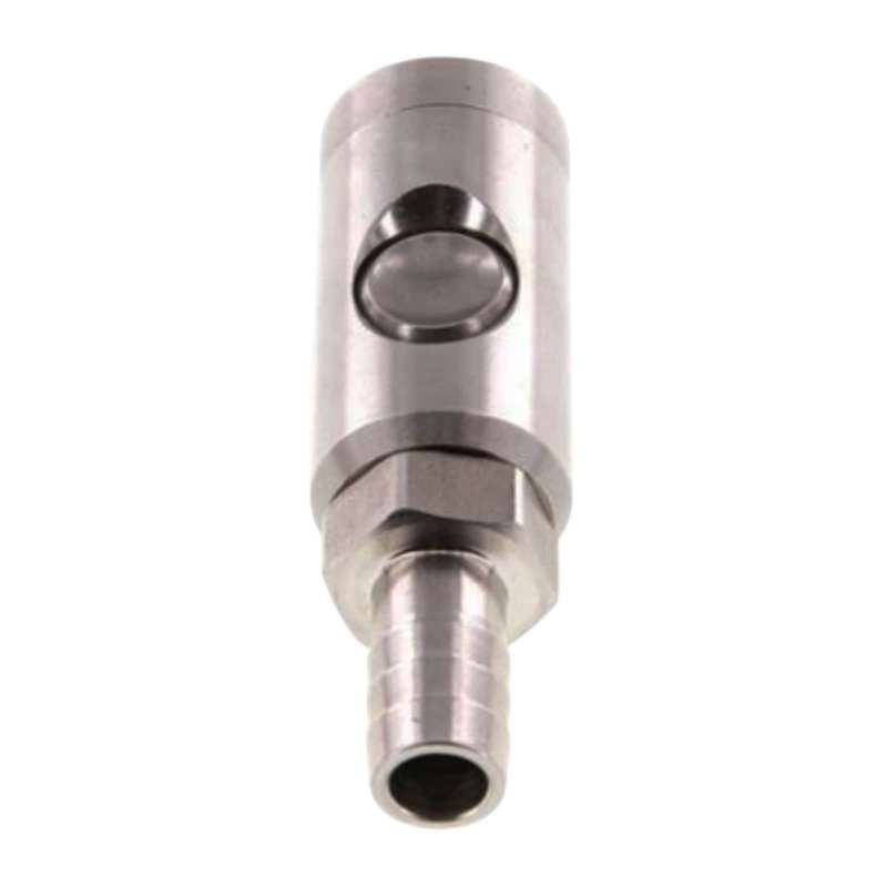 6 mm Druckluft Sicherheits Kupplung Edelstahl NW 7.2 Schlauch Tülle - PN 12 bar