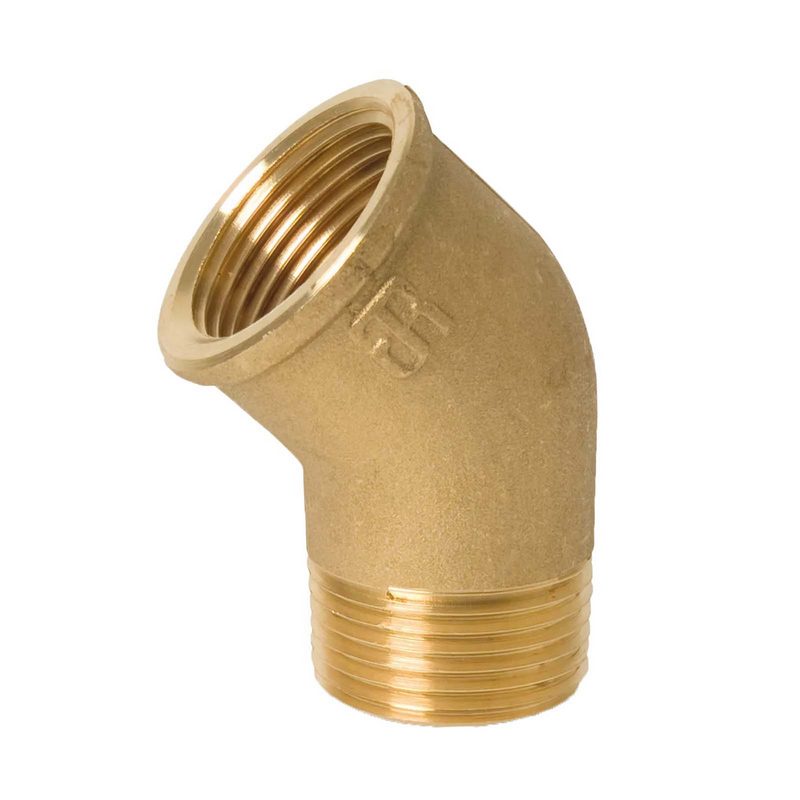 2" Winkel 45° Nr. 121 Innen x Außengewinde IG x AG Messing Fittings PN 40 bar