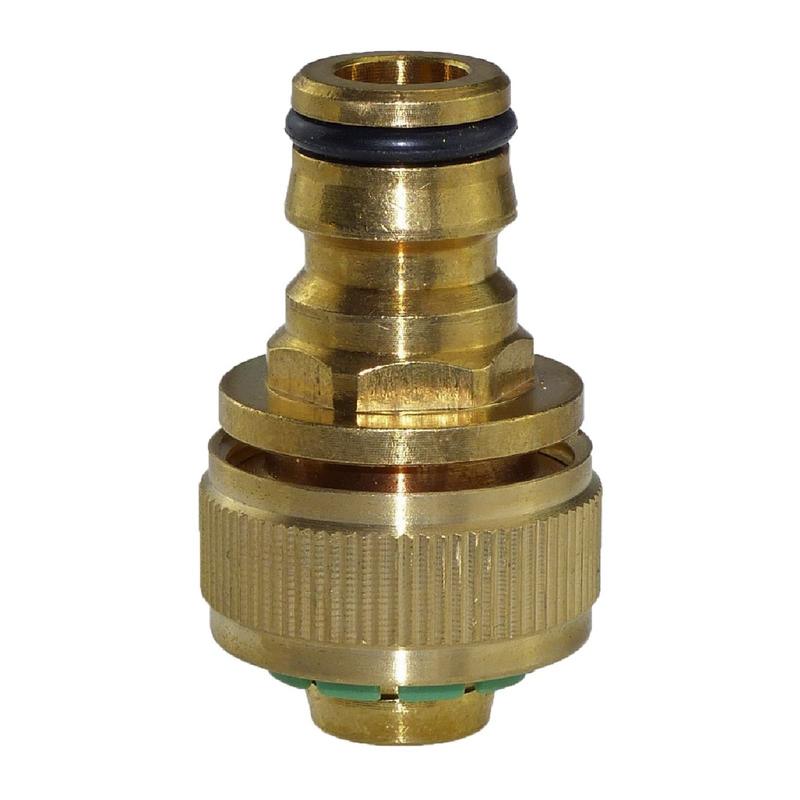 1/2" - 13 mm Schlauchanschluss Stecker Click-System Quick Connect Schlauchstück Messing (Gardena kompatibel)