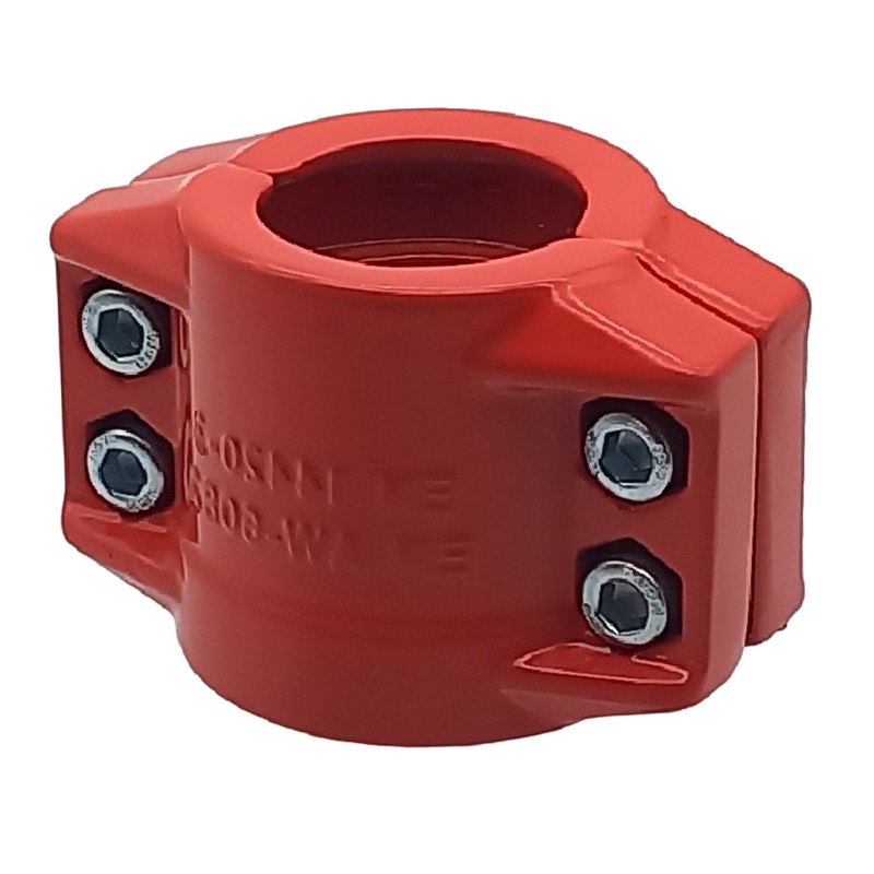 DN 19 Klemmschale Aluminium rot Spannbereich 30 - 33 mm für Schlauch ID x AD 19 x 31 mm - PN 25 bar