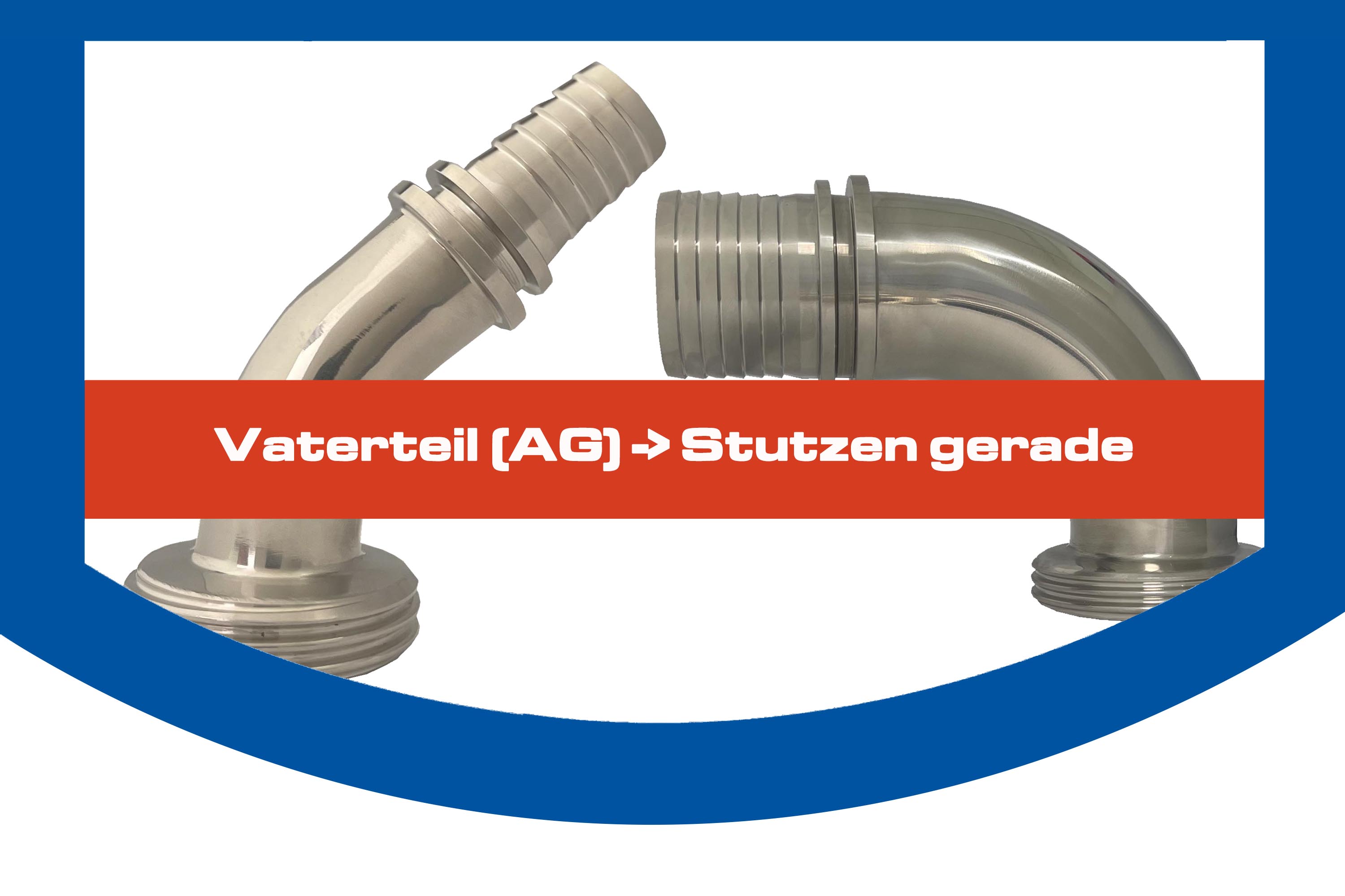 Vaterteil (AG) 45° / 90°  -> Stutzen