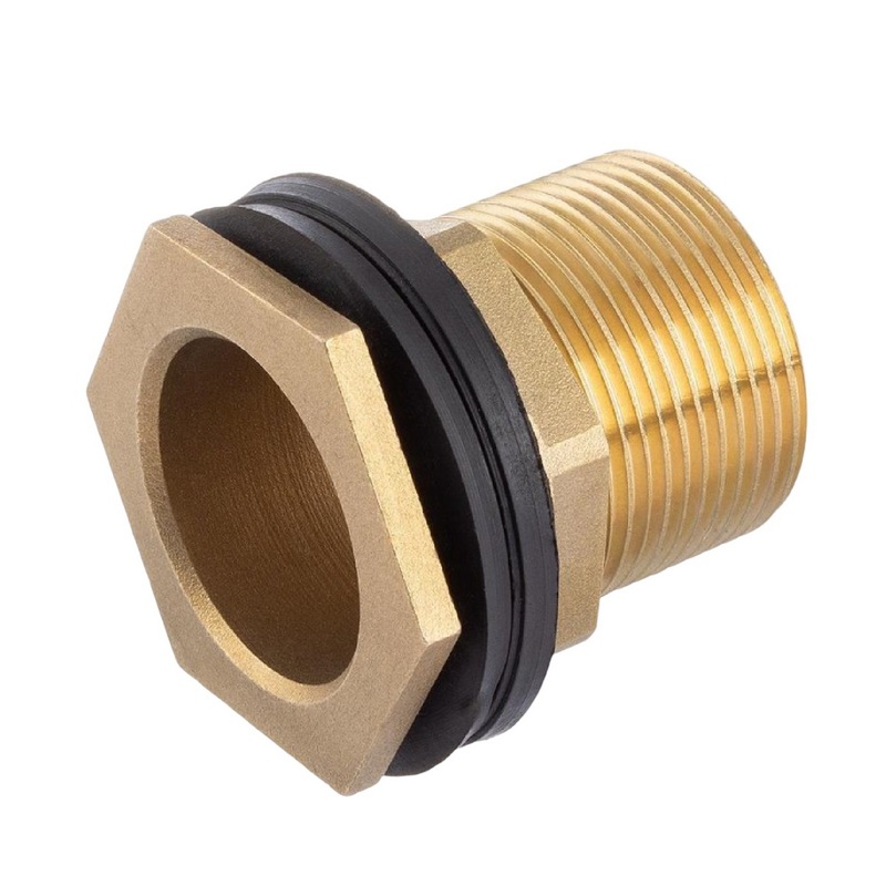 1 1/4" Tank Regen Tonnen Durchführung Connector Messing Einlass x Außengewinde  - PN 16 bar
