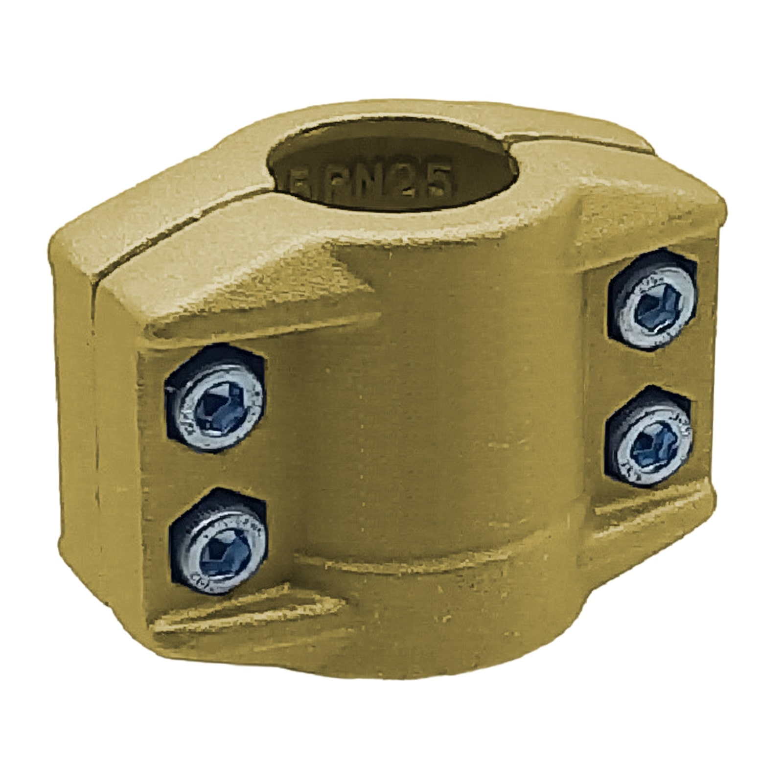 DN 100 Klemmschale Messing Spannbereich 114 - 119 mm für Schlauch ID x AD 100 x 116 mm - PN 25 bar