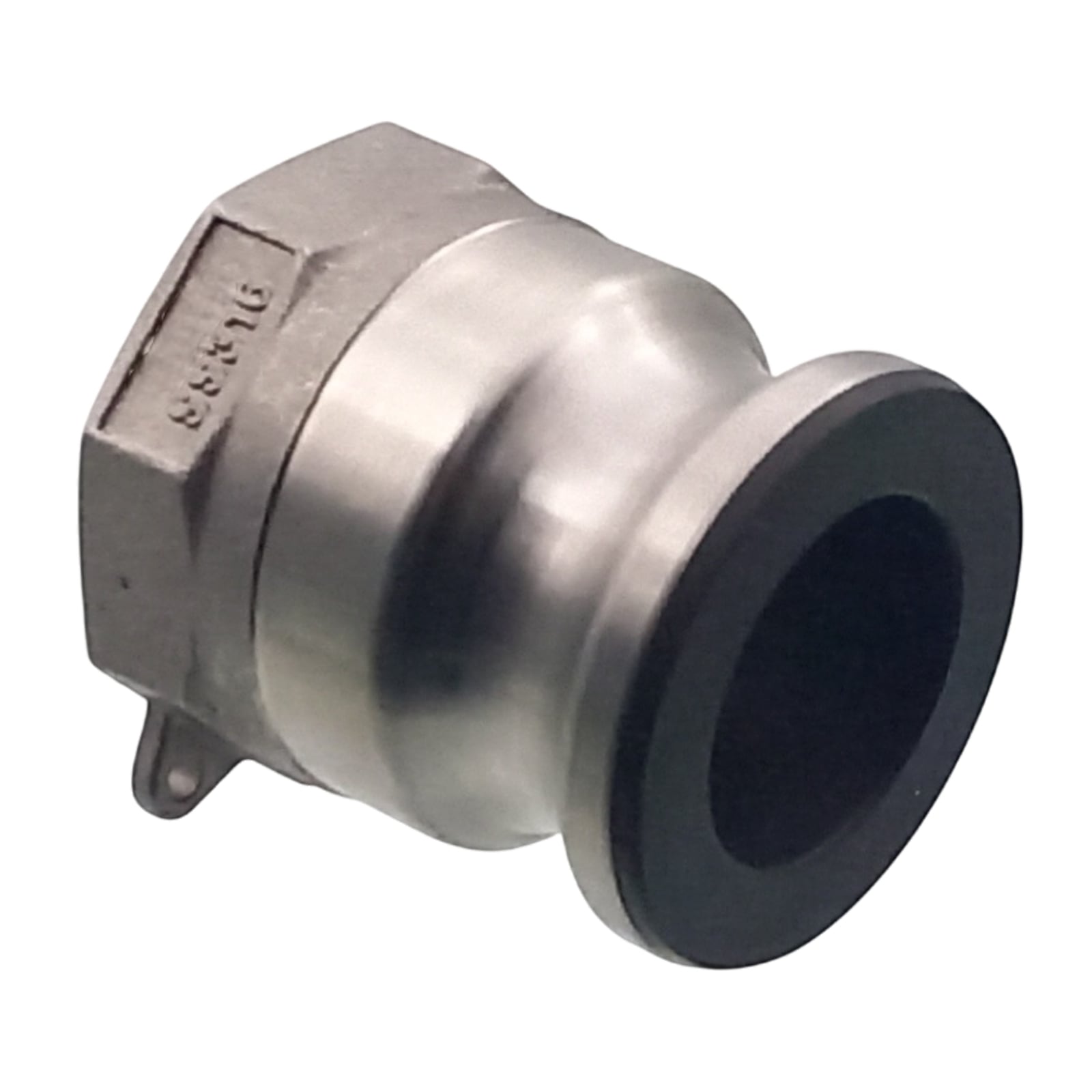 Kamlock Typ A - Vaterteil Edelstahl V2A (AISI 316) - 91,5 mm Stecker mit Innengewinde (IG) 3" Zoll DN 80 PFA beschichtet - PN 25 bar