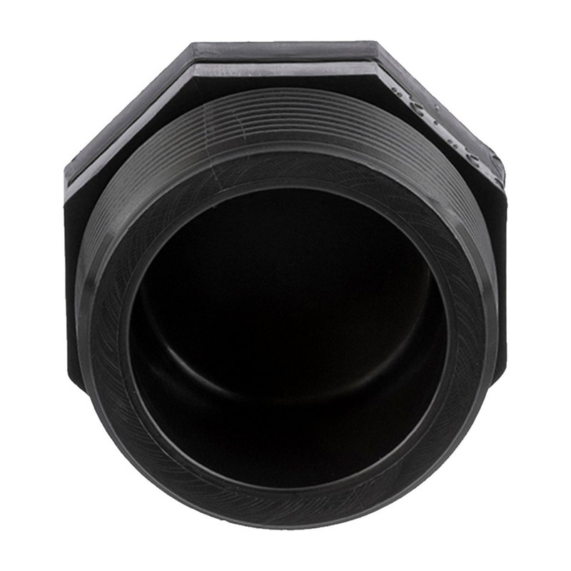 2" PP Gewinde Fitting End Stopen schwarz Außengewinde IG Polypropylen - PN 10 bar