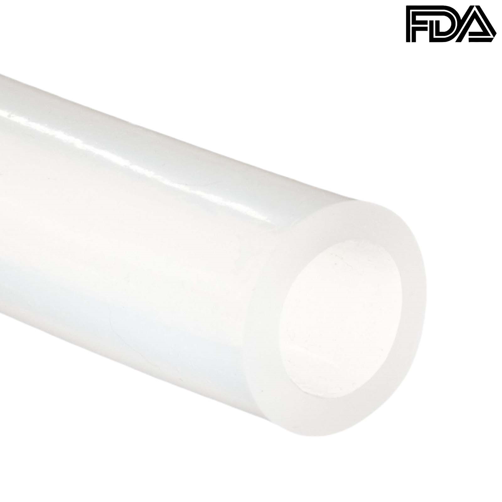 2 x 4 mm Silikon Silicon Milch Schlauch transparent lebensmittelecht FDA 0,60 bar - 40 cm