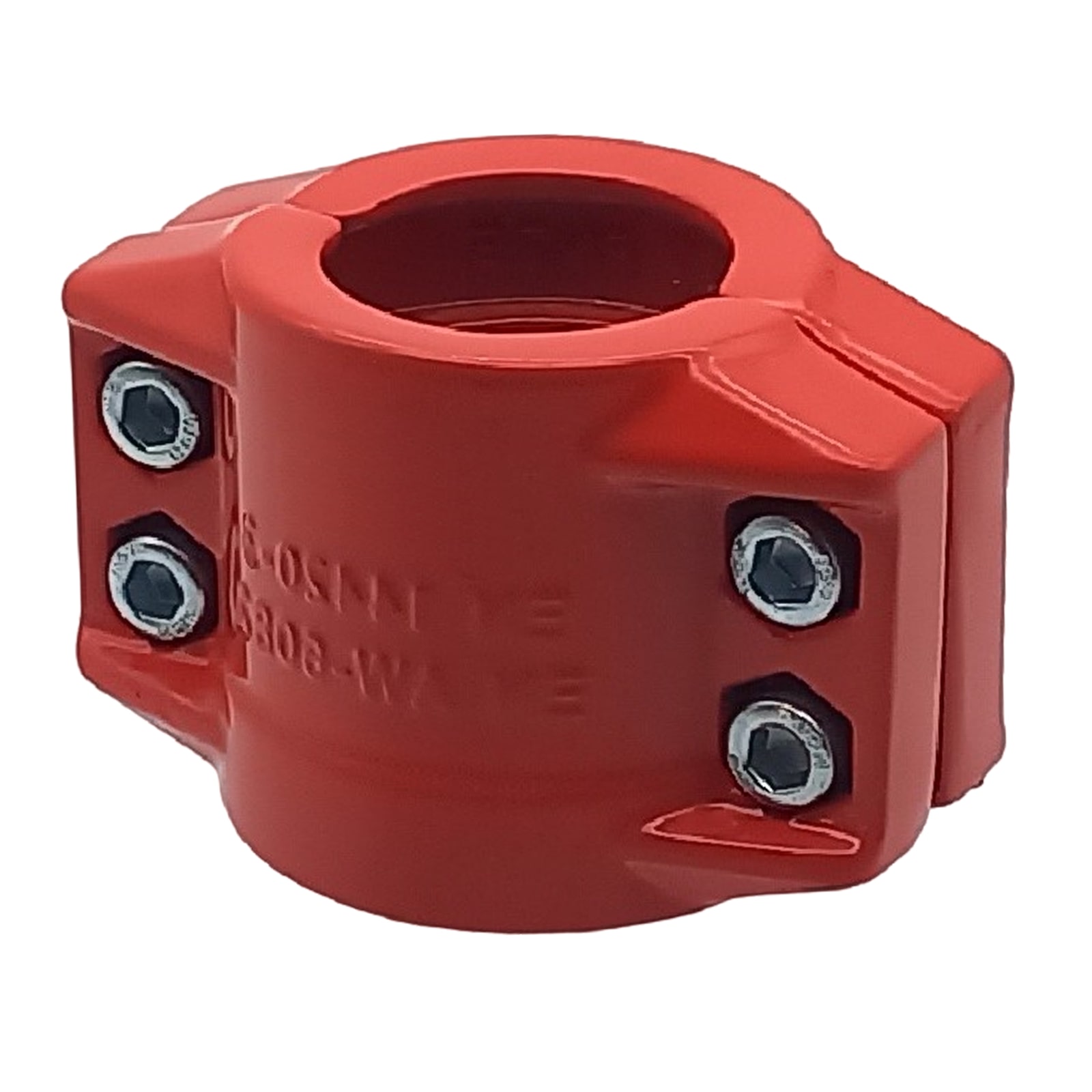 DN 75 Klemmschale Aluminium rot Spannbereich 89 - 93 mm für Schlauch ID x AD 75 x 91 mm - PN 25 bar