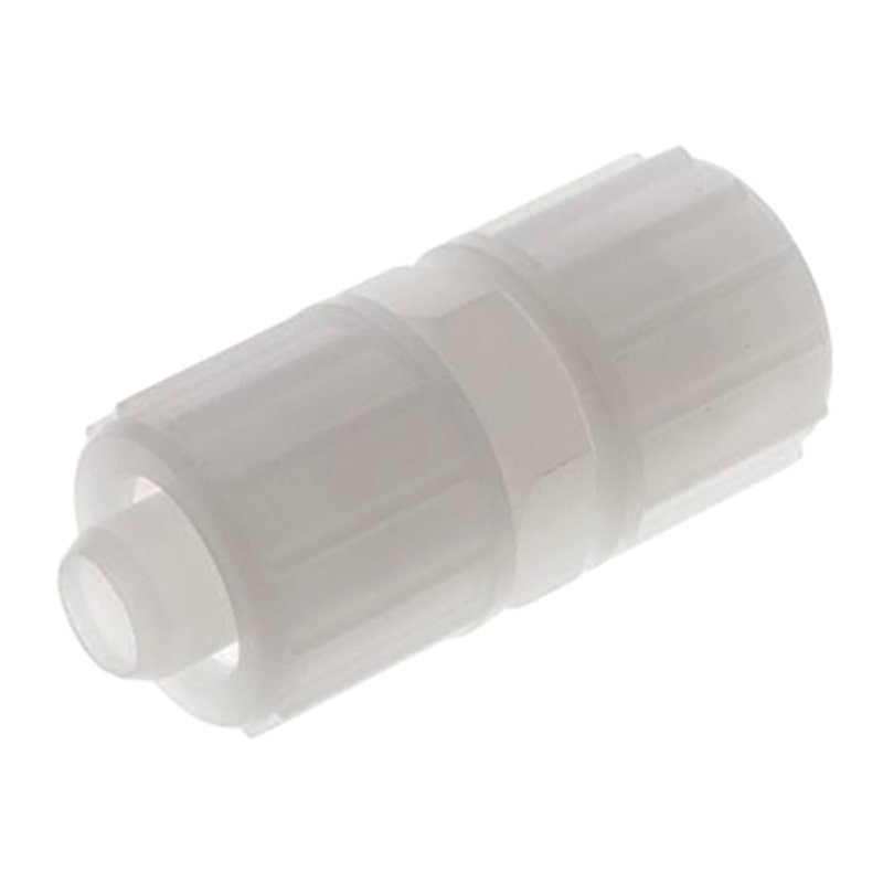 15 x 9 mm Kupplung TX Fitting Gewebe Schlauch Verbinder FDA PVDF weiß - PN 10 bar