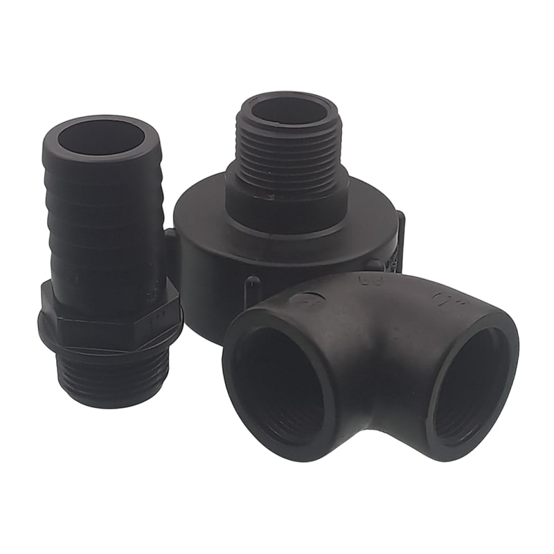 S60 x 6 IBC Winkel 90° Adapter Tülle Stutzen 32 mm 1 1/4" Container Fass Tank Zubehör PN 10 bar