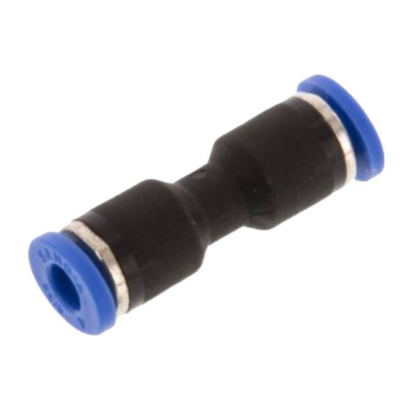 16 mm Pneumatik Steck Verbinder IQS gerade blau/schwarz PA PU Schlauch - PN 20 bar