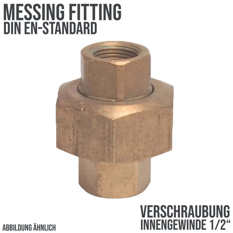 1/2" Verschraubung Nr. 340 Innengewinde IG Messing Fittings PN 40 bar bar