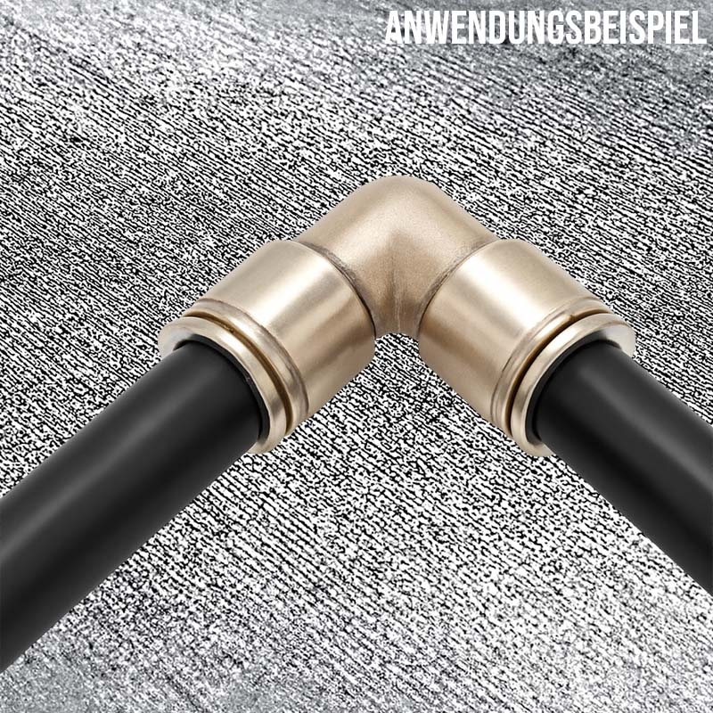 4 mm Pneumatik Schnell Steck Verbinder IQS Winkel 90° MSV Messing PA PU Schlauch - PN 16 bar