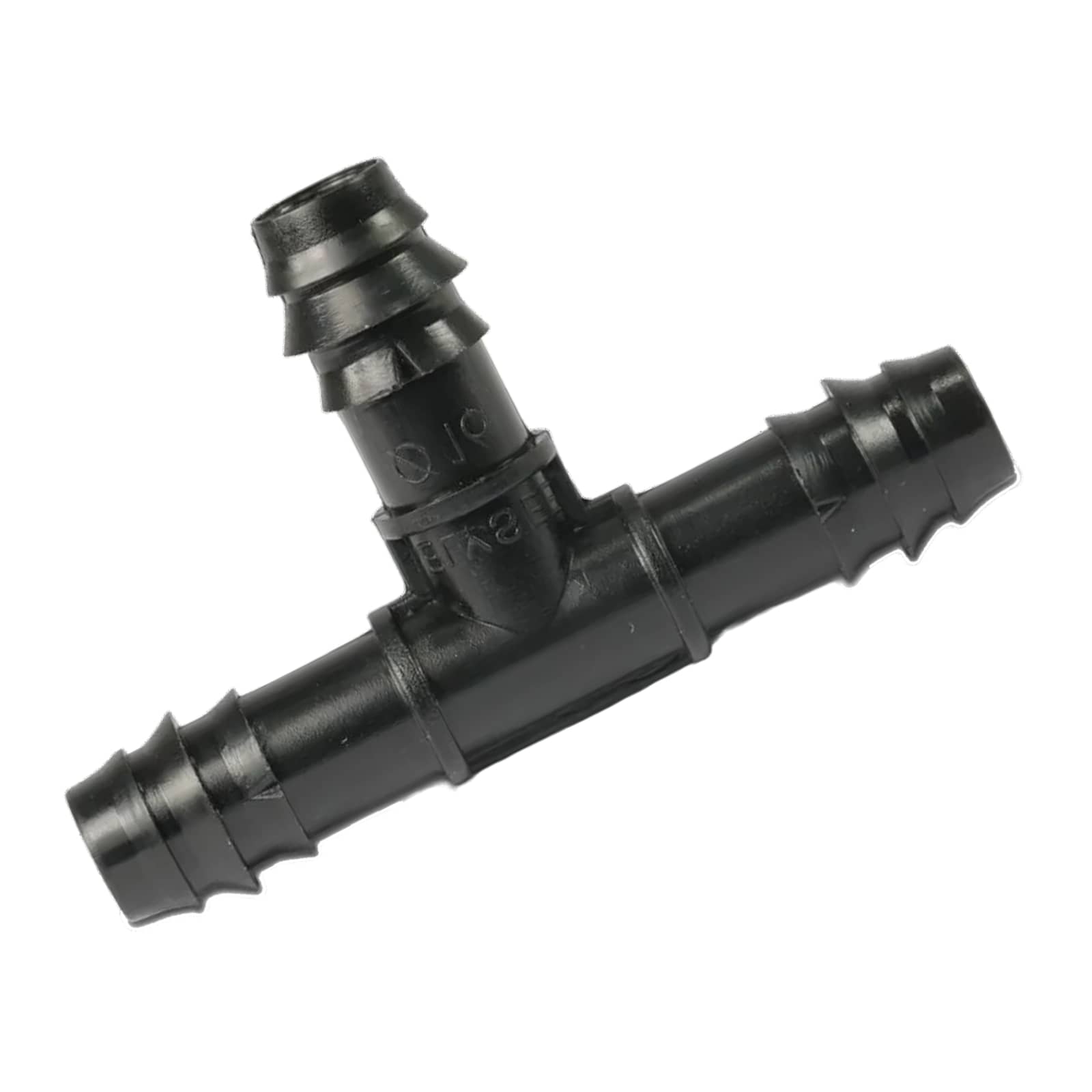 25 mm POM T-Stück 90° Schlauch Verbinder Stutzen Tülle Kupplung Tropf Fitting schwarz PN 4 bar