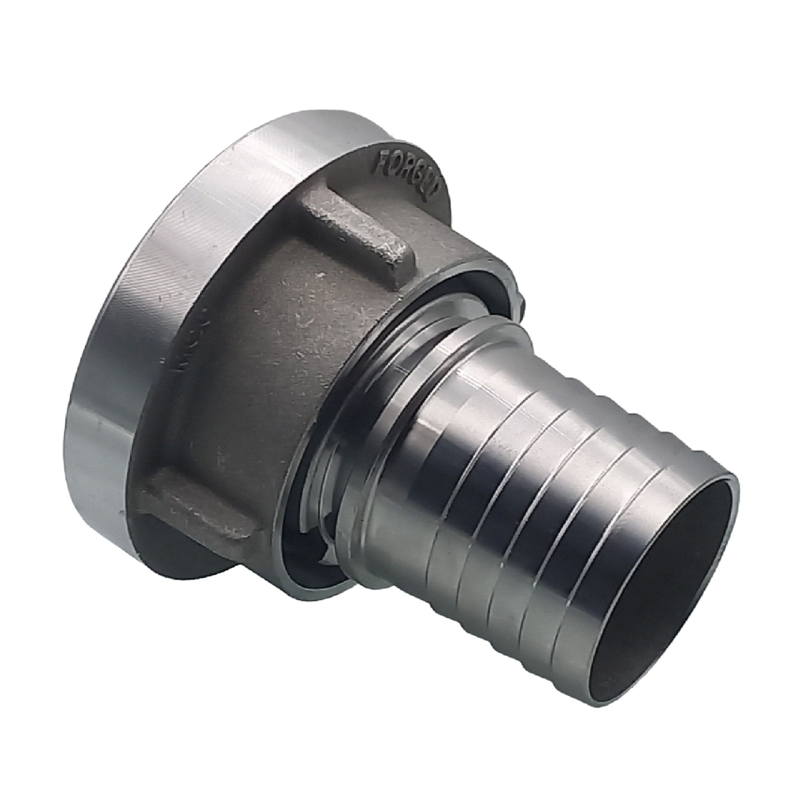 STORZ A DN110 KA133 Saug Kupplung -> gerillter Sägezahn Stutzen Tülle Sicherungsbund DN100 Klemmschale Einband - PN 16 bar